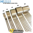 1Meter 18650 Nickel Plated Strip Tape Belt 27mm x 0.15mm Dual Cell Solder Spot Welding - Side View