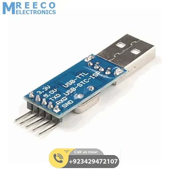 Arduino USB To RS232 TTL Serial Converter Adapter Module - Back View