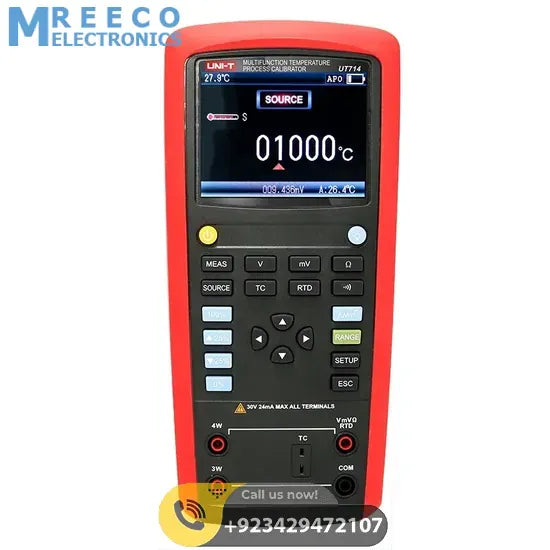 UNI-T UT714 Multifunction Temperature Process Calibrator - Front View