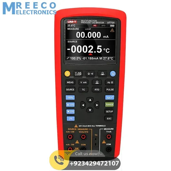 UNI-T UT725 Multifunction Process Calibrator - Front View