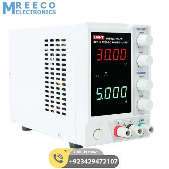 UNI-T UTP3315TFL-II 30V 5A Variable DC Power Supply - Back View