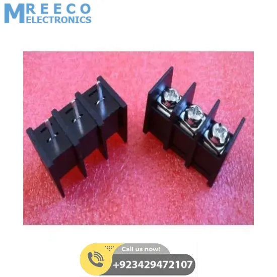 KF45 KF-45 3 Pin Power Connector 25 Amp PCB Mount Power Connector - Front View