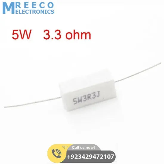 3.3 Ohm 5W - Front View