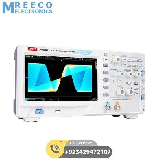 UNI-T 2 Channel UPO2102E Ultra Phosphor Oscilloscope - Side View