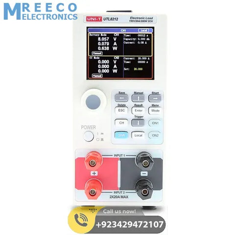 UNI-T UTL8211 High-Precision Compact DC Electronic Load Tester Power Supply Current Test - Front View
