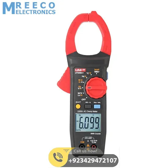 UNI-T UT206A+ 1000A AC Clamp Meters - Front View