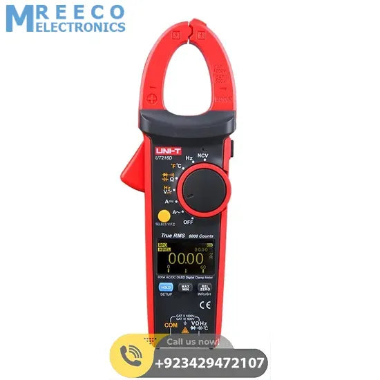 UNI-T UT216D 600A True RMS Digital Clamp Meter - Front View