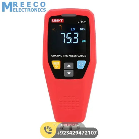 UT343A Coating Thickness Gauge Meter - Front View