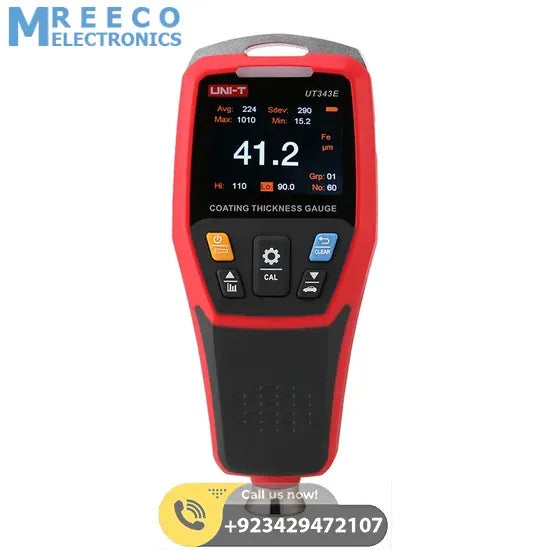 UT343E Coating Thickness Gauge Meter - Front View