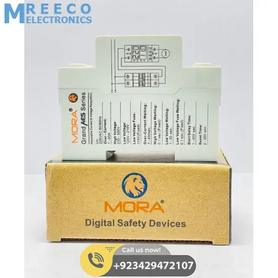 63A 220V Mora voltage protector , Adjustable Device for Voltage Mora Bulgaria in Pakistan - Side View