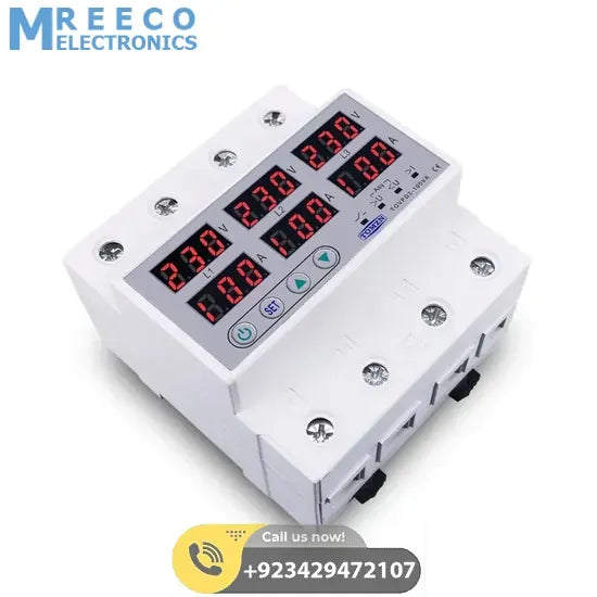 TOMZN Three Phase Voltage and Current Protector TOVPD3-100VA in Pakistan - Back View