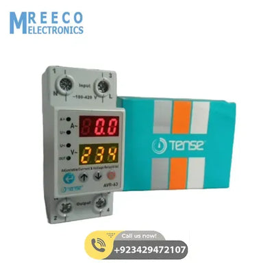 Tense 63A 220V Home Protection Protector Adjustable Device for Voltage and Current in Pakistan - Side View