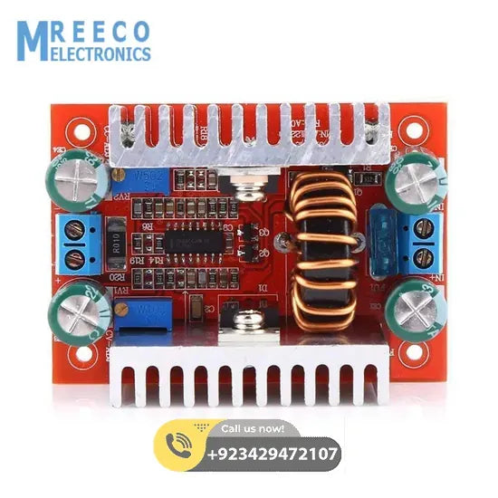 Boost Module, 15A 400W DC-DC Step-up Boost Converter Module - Front View