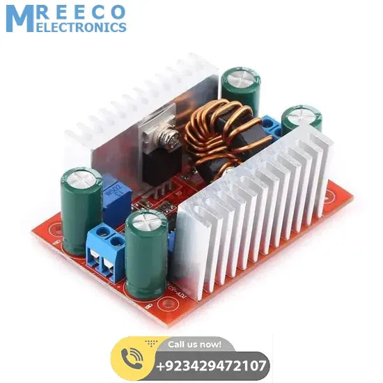 Boost Module, 15A 400W DC-DC Step-up Boost Converter Module - Back View
