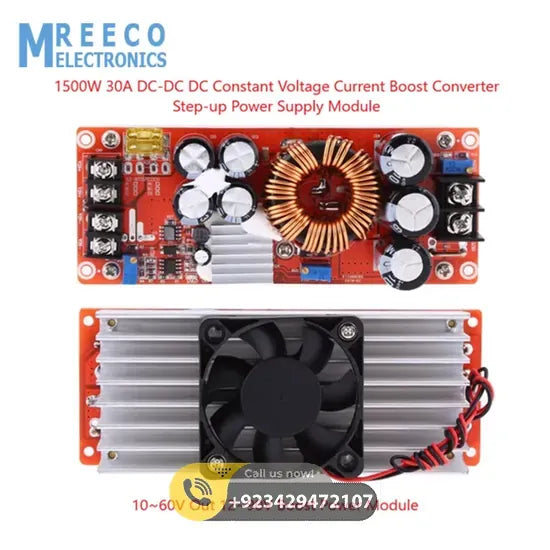 1500W 30A DC-DC DC Constant Voltage Current Boost Converter Step-up Power Supply Module 10~60V Out 12~90V Boost Power Module - Front View