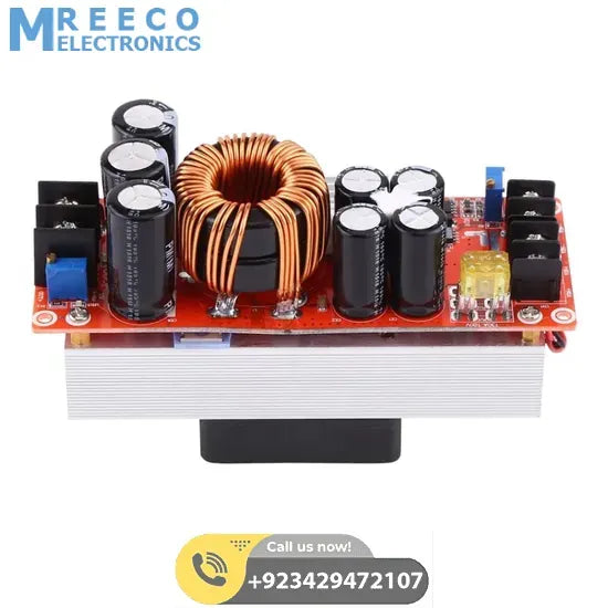 1500W 30A DC-DC DC Constant Voltage Current Boost Converter Step-up Power Supply Module 10~60V Out 12~90V Boost Power Module - Side View