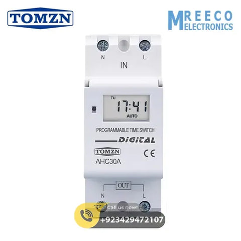TOMZN AHC30A Weekly Programmable Digital TIME SWITCH in Pakistan - Front View