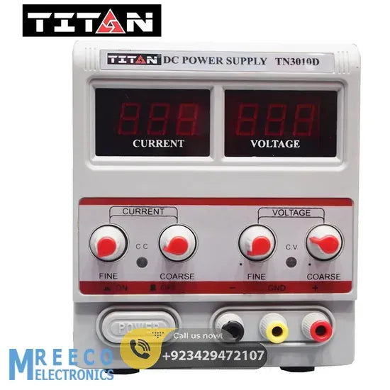 Titan dc power supply 3010D 30v 10A - Front View