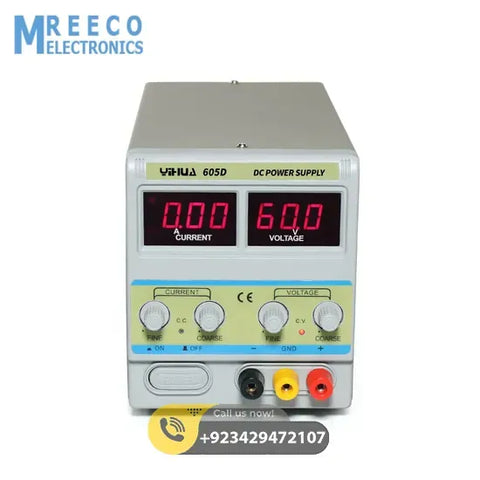 Bench Type YIHUA YH 605D DC power supply 60V 5A - Front View