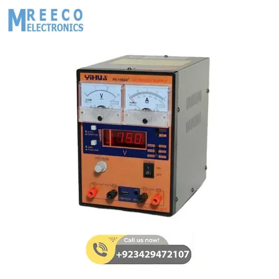YIHUA 1502D+ DC Power Supply with USB Port - Back View