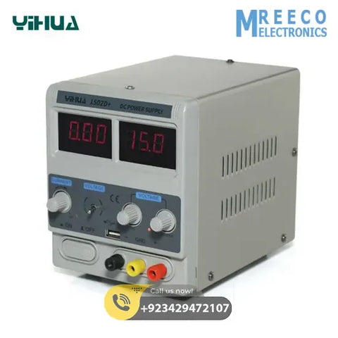 Yihua YH-1502D+Usb 15V 2A Usb Dc Power Supply - Front View