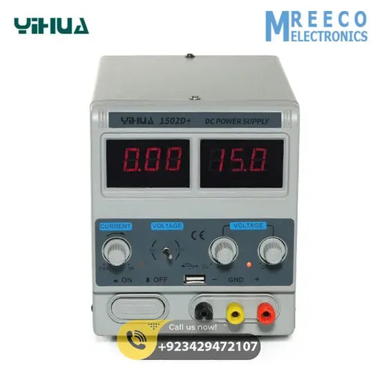 Yihua YH-1502D+Usb 15V 2A Usb Dc Power Supply - Side View