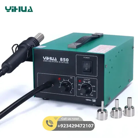 YIHUA YH 850 Pump Hot Air Heat Gun SMD Rework Station - Back View