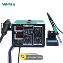 YIHUA 852D+ 2 in1 Pump Type 660W Hot Air Gun Digital Soldering Iron Desoldering Station SMD Constant Temperature Rework Station - Back View