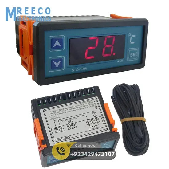 Elitech Temperature Controller for Cake Cabinet Thermostat STC 100A in Pakistan - Side View