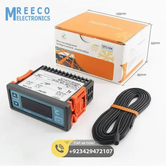 Elitech Temperature Controller for Cake Cabinet Thermostat STC 100A in Pakistan - Back View
