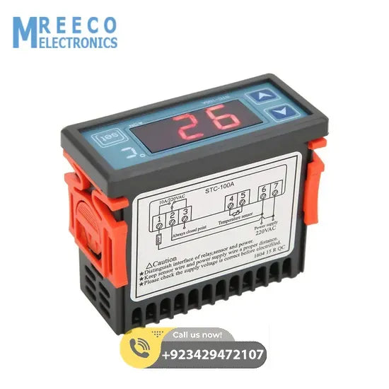 Elitech Temperature Controller for Cake Cabinet Thermostat STC 100A in Pakistan - Top View