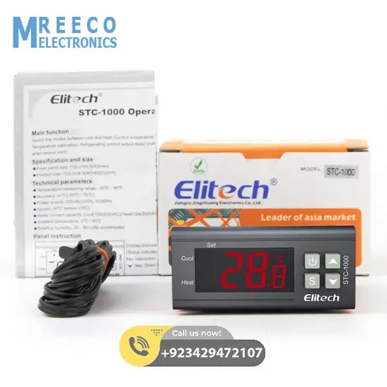 STC-1000 Thermostat Temperature Controller Aquarium Elitech in Pakistan - Front View