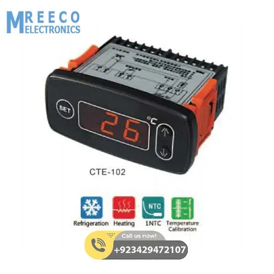Elitech CTE-102 Digital Temperature Controller in Pakistan - Side View