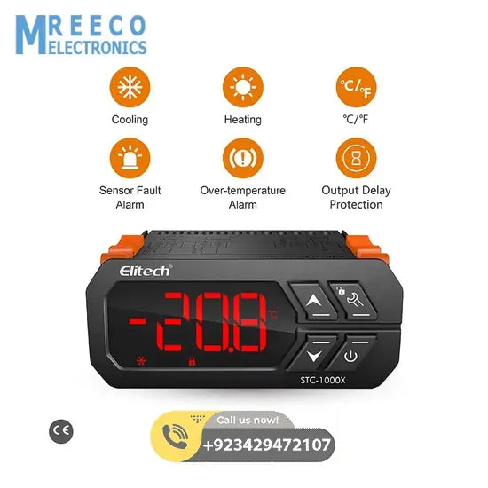 STC 1000X Upgrade Temperature Controller 220V Digital Thermostat Elitech in Pakistan - Back View