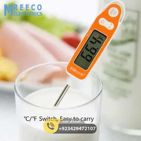 WT-10 Meat Digital Thermometer with Instant Read LCD Screen Elitech in Pakistan - Side View