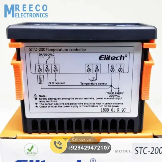 Elitech STC 200 Digital Temperature Controller in Pakistan - Side View