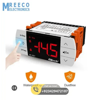 EK-3021 Digital Temperature Controller Refrigeration System with Defrost Mode Elitech in Pakistan - Side View