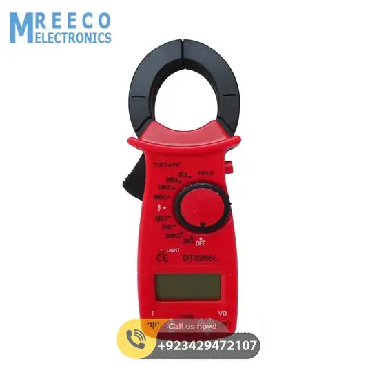 Titan DT3266 DT 3266L Digital Clamp Meter - Front View