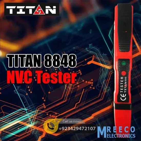 Titan 8848 Voltage Tester Pen Electric Power Volt Alert Detector AC/DC Non Contact - Front View