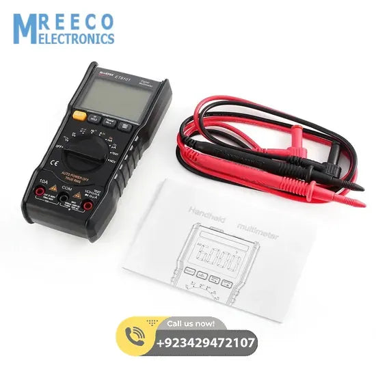 ET8101 True-RMS Digital Multimeter AC/DC Voltage Current Tester with Resistance Capacitance Diode NCV Measurement - Side View
