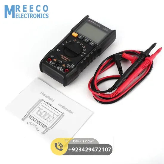 ET8102 True RMS Digital Display Pocket Size Multimeter 1000V 10A Voltmeter Ammeter - Side View