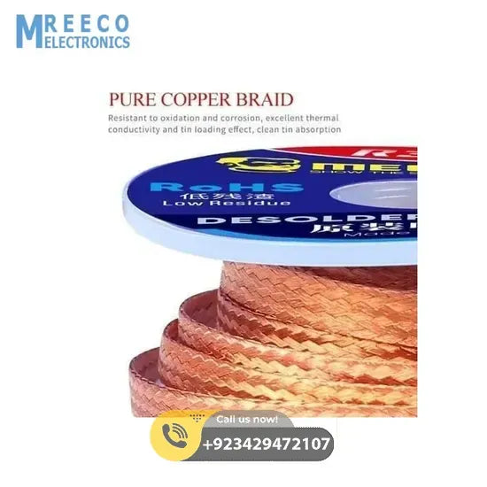 MECHANIC Desoldering Wire R300 1.5 x 1.5 mm BGA Welding Desoldering Wick Braid Tin - Back View