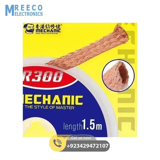MECHANIC Desoldering Wire R300 1.5M 2.5MM BGA Welding Desoldering Wick Braid Tin - Side View