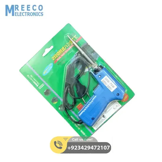 High power soldering iron 220V 30W-70W Professional Dual Power Quick Heat-Up Adjustable Welding Electric Soldering Iron Gun - Front View