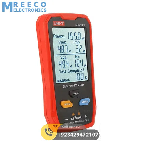 UNI-T UT673PV Solor MPPT Meter Photovoltaic Max Power Pmax Lmp Voc Lsc Peak Open Circuit Voltage Short Circuit Current Tester