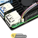 Aluminum Alloy Armor Case for Raspberry Pi 5 Heatsink Cooler Case with Dual PWM Cooling Fan for Raspberry Pi 5 8GB/4GB