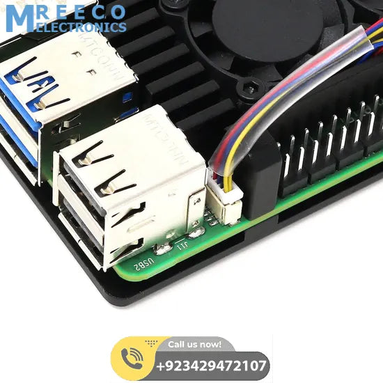 Aluminum Alloy Armor Case for Raspberry Pi 5 Heatsink Cooler Case with Dual PWM Cooling Fan for Raspberry Pi 5 8GB/4GB