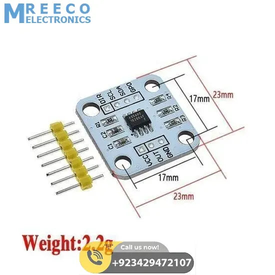 As5600 Magnetic Encoder Magnetic Induction Angle Measurement Sensor Module 12bit High Precision For Arduino