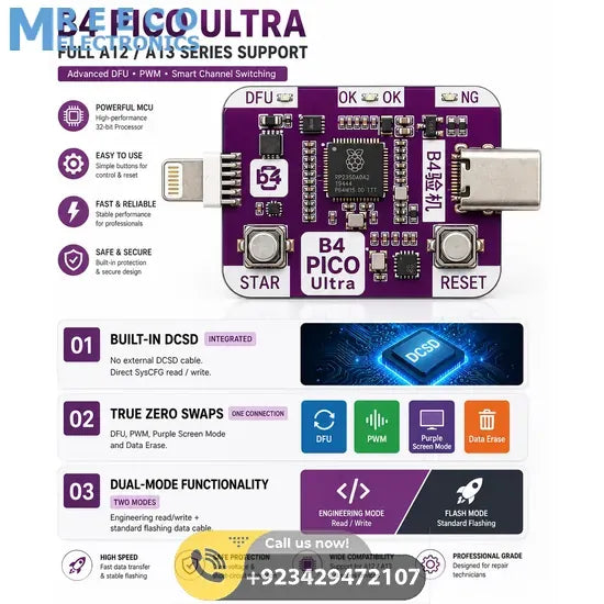 B4 Pico Ultra Auto DFU Tool for iPhone XR, XS, 11, SE2 and iPad