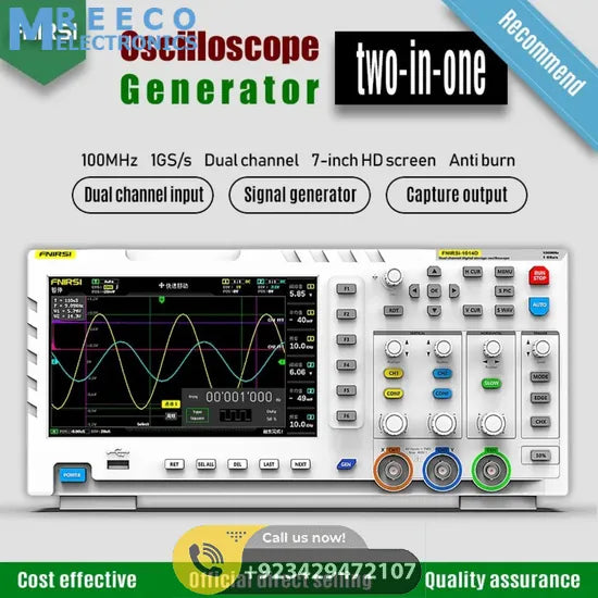 FNIRSI® 1014D 2-IN-1 Dual Channel 100MHz 1GS/s Digital Oscilloscope Signal Generator